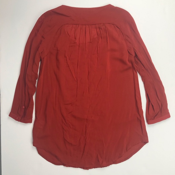 Maeve Anthropology Orange Button Down Size 2 - Picture 6 of 6